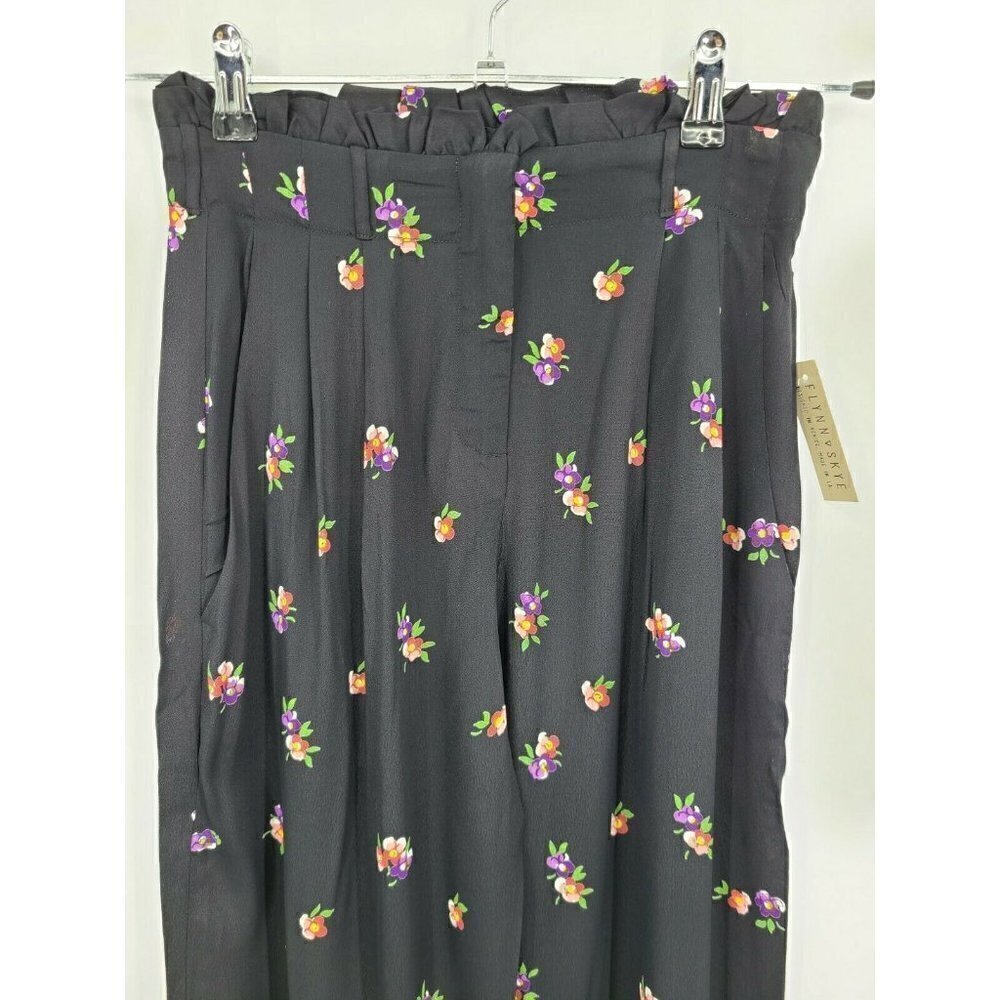 New Flynn Skye Ruffle Pant Small Raining Jasmine - Picture 2 of 6